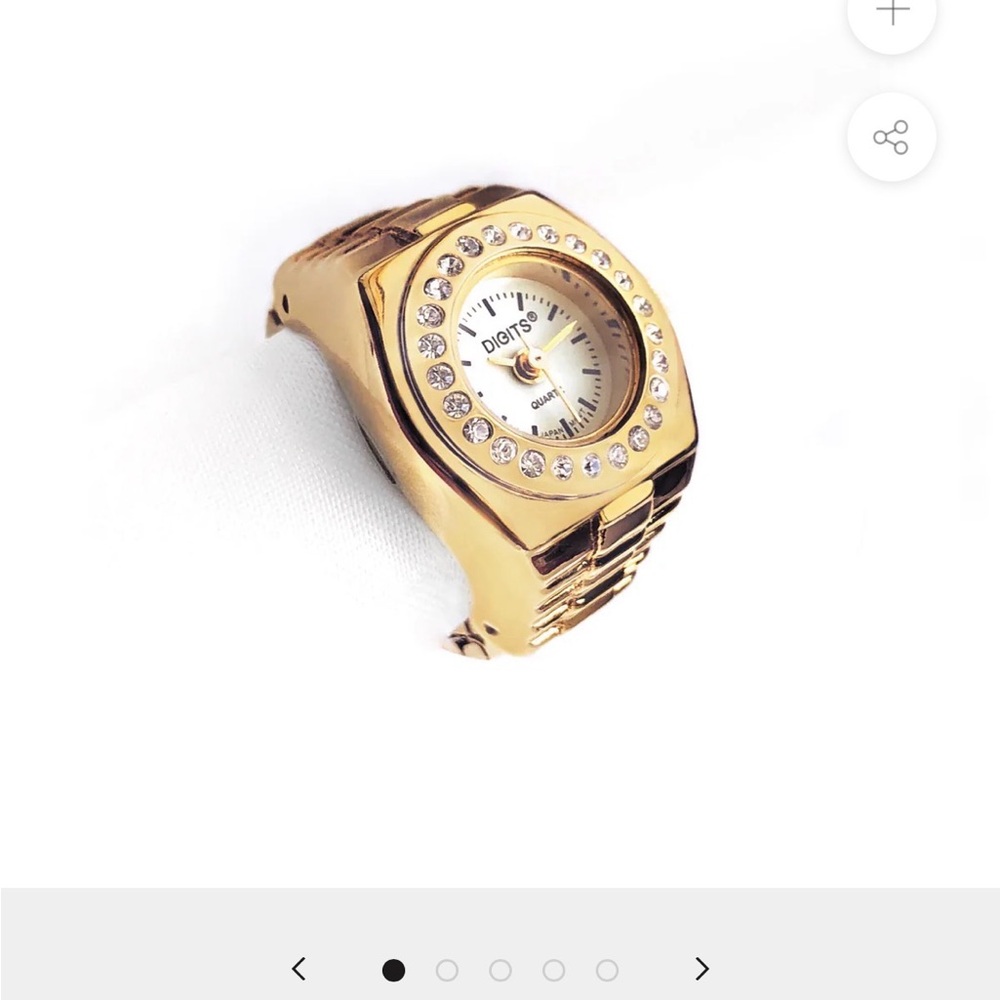 STELLAR PAVE HALO RING WATCH IN GOLD